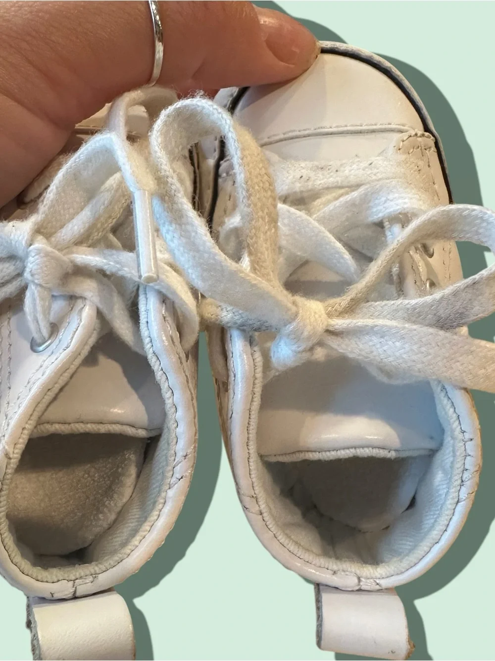 Converse White Baby High-Top Sneakers Size 2